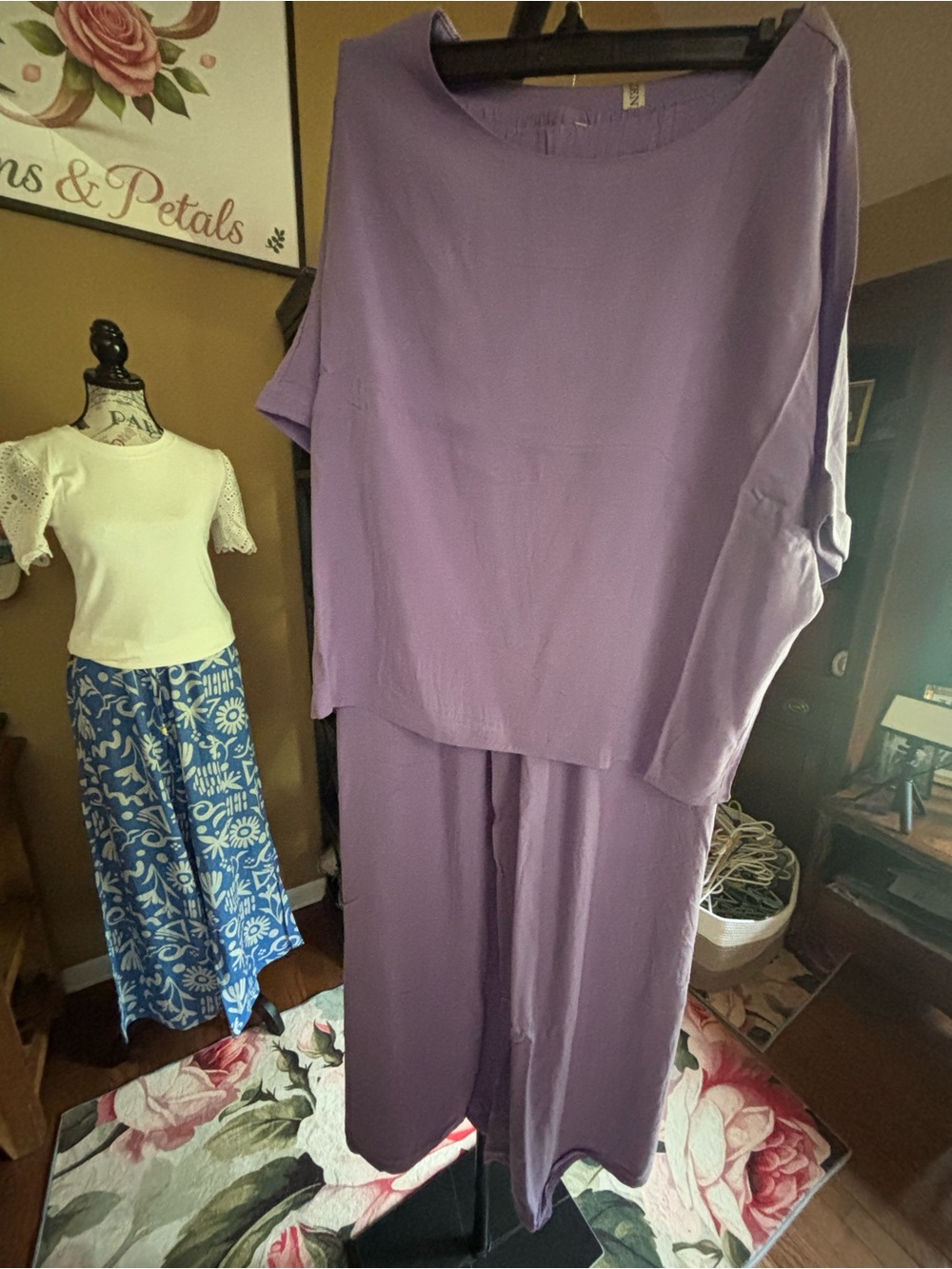 Zenana light purple pant suit. Medium